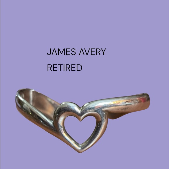 JAMES AVERY RETIRED STERLING SILVER ABOUNDING HEART CUFF - Picture 1 of 3